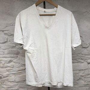 Vtg 80s 90s Fruit of the Loom Faded V Neck Shirt XXL Single Stitch Grunge Skate